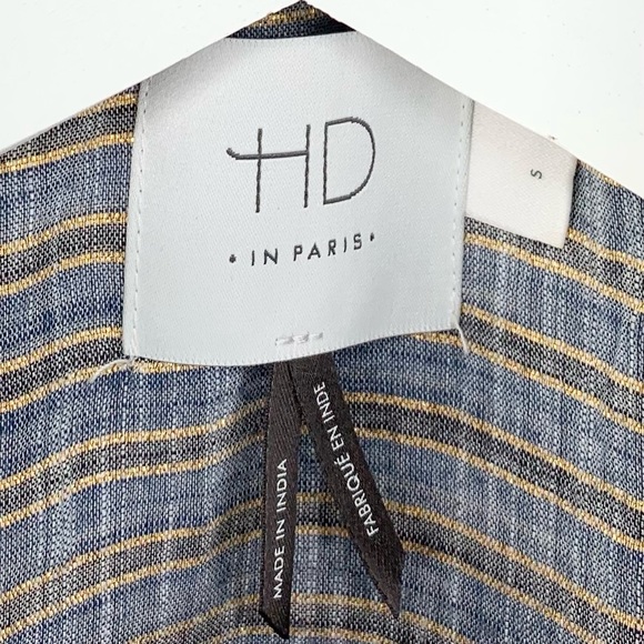 HD in Paris Womens Embroidered Blouse with Peplum Hem Size S  NWOT Condition - Picture 4 of 10